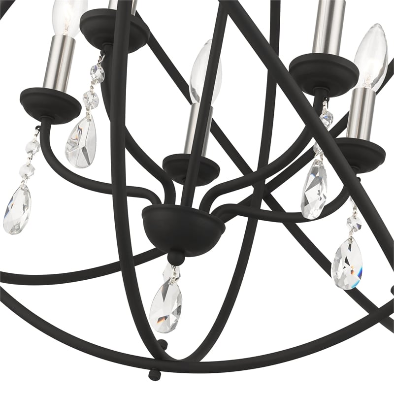 Beaumont Lane Transitional 5-Light Metal Chandelier in Black
