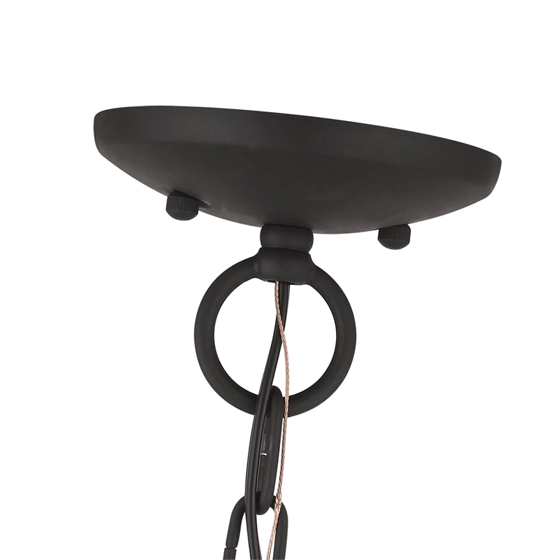 Beaumont Lane Transitional 5-Light Metal Chandelier in Black