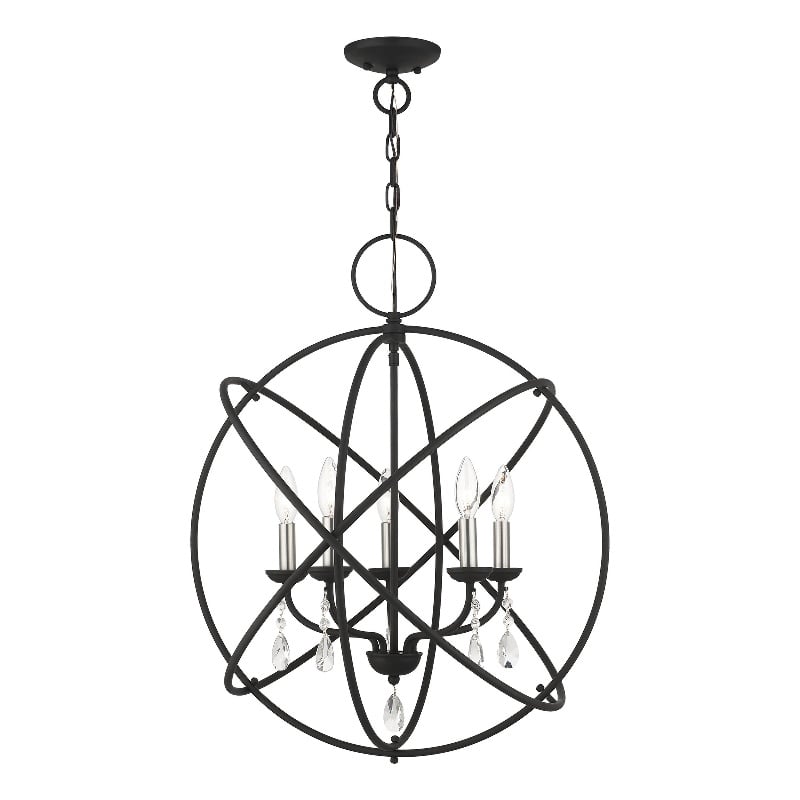 Beaumont Lane Transitional 5-Light Metal Chandelier in Black