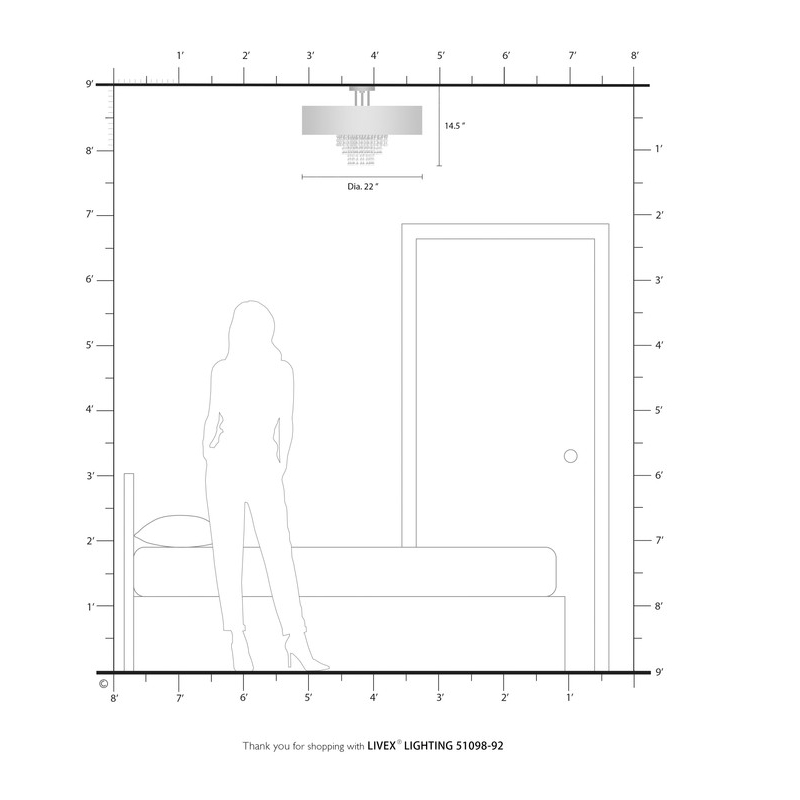 Beaumont Lane Contemporary 5 Light Semi Flush Mount in English Bronze