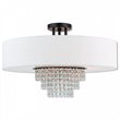 Beaumont Lane Contemporary 5 Light Semi Flush Mount in English Bronze