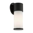 Beaumont Lane Contemporary 1-Light Metal Outdoor Wall Lantern in Textured Black