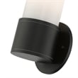 Beaumont Lane Contemporary 1-Light Metal Outdoor Wall Lantern in Textured Black