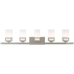 Beaumont Lane Contemporary 5 Light Bath Vanity Light in Nickel