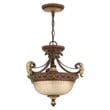Beaumont Lane Contemporary 2 Light Bronze Chain Hang/Ceiling Mount Multi-Color