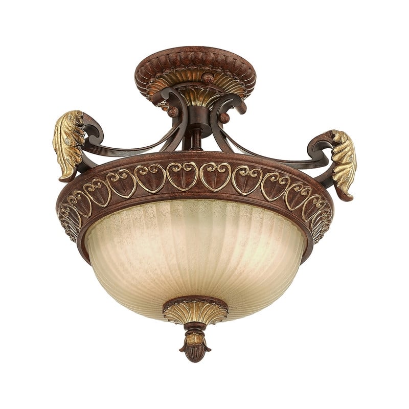 Beaumont Lane Contemporary 2 Light Bronze Chain Hang/Ceiling Mount Multi-Color