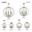 Beaumont Lane Contemporary Convertible Chain Hang/Ceiling Mount