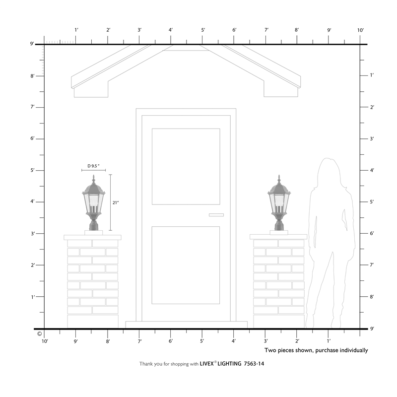 Beaumont Lane 3-Light Beveled Metal Outdoor Post Top Lantern in Black