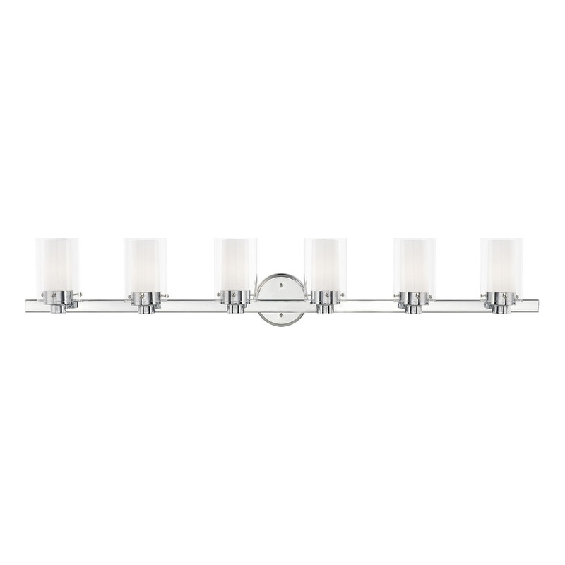 Beaumont Lane Contemporary 6 Light Polished Chrome Bath Light