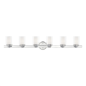 Beaumont Lane Contemporary 6 Light Polished Chrome Bath Light