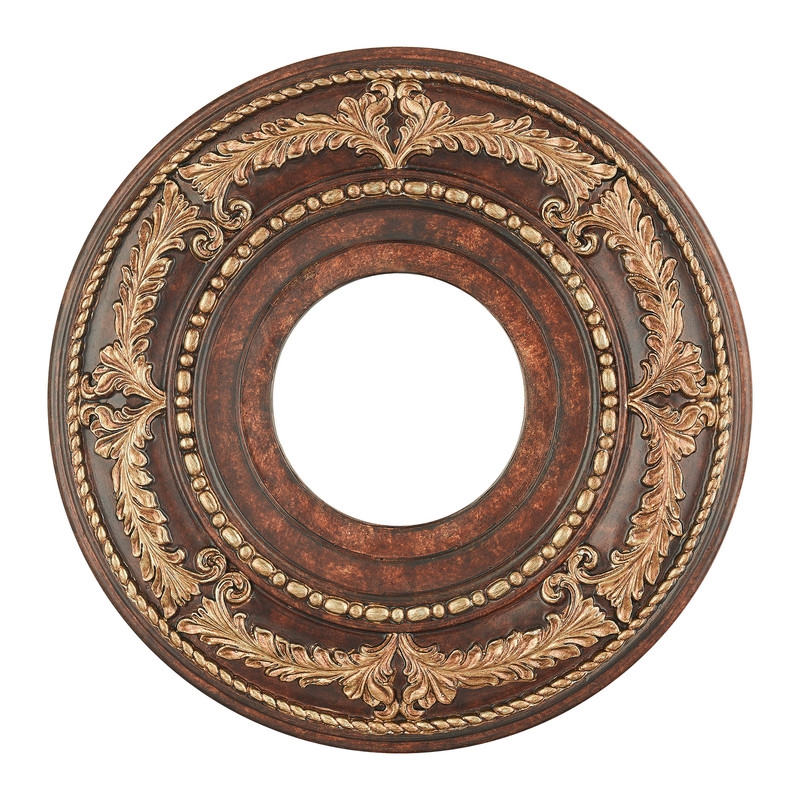 Beaumont Lane Contemporary Bronze Ceiling Medallion with Gilded Accents Finish