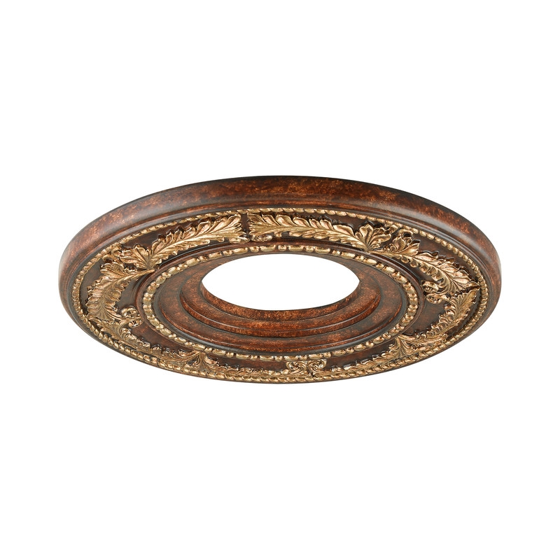 Beaumont Lane Contemporary Bronze Ceiling Medallion with Gilded Accents Finish