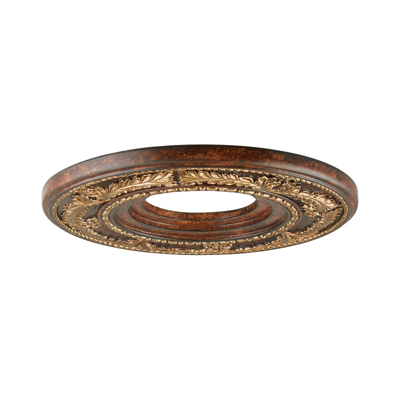 Beaumont Lane Contemporary Bronze Ceiling Medallion with Gilded Accents Finish