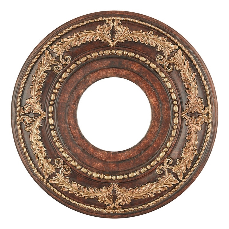 Beaumont Lane Contemporary Bronze Ceiling Medallion with Gilded Accents Finish