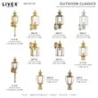 Beaumont Lane Contemporary 1 Light Antique Brass Outdoor Wall Lantern