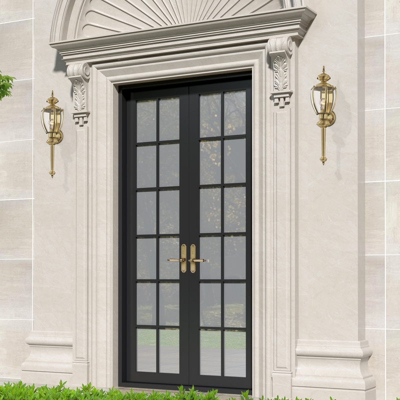 Beaumont Lane Contemporary 1 Light Antique Brass Outdoor Wall Lantern