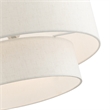 Beaumont Lane Modern 3-Light Metal & Fabric Pendant in Brushed Nickel