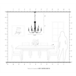 Beaumont Lane Contemporary 9 Light Chandelier in Polished Brass