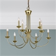 Beaumont Lane Contemporary 9 Light Chandelier in Polished Brass