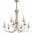 Beaumont Lane Contemporary 9 Light Chandelier in Polished Brass