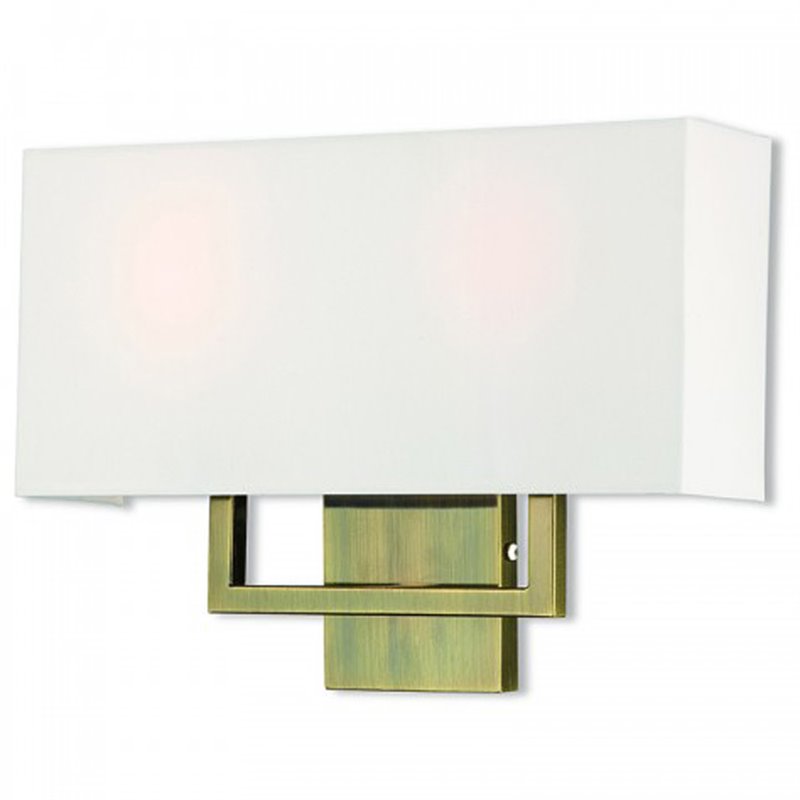 Beaumont Lane Contemporary 2 Light ADA Wall Sconce in Antique Brass
