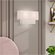 Beaumont Lane 2-Light Metal & Fabric ADA Wall Sconce in English Bronze/Oatmeal