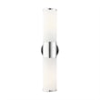 Beaumont Lane 2-Light Metal/Glass Vanity ADA Sconce in Polished Chrome