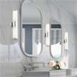 Beaumont Lane 2-Light Metal/Glass Vanity ADA Sconce in Polished Chrome
