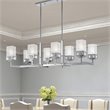 Beaumont Lane Contemporary 8 Light Linear Chandelier in Polished Chrome