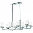 Beaumont Lane Contemporary 8 Light Linear Chandelier in Polished Chrome