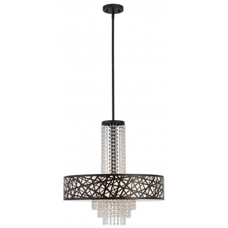 Beaumont Lane Contemporary Steel 5 Light Pendant Light in Bronze