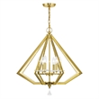 Beaumont Lane Contemporary 6 Light Chandelier in Polished Brass