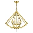 Beaumont Lane Contemporary 6 Light Chandelier in Polished Brass