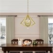 Beaumont Lane Contemporary 6 Light Chandelier in Polished Brass