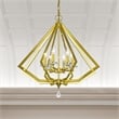 Beaumont Lane Contemporary 6 Light Chandelier in Polished Brass