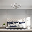 Beaumont Lane Contemporary 6 Light Brushed Nickel Chandelier