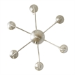 Beaumont Lane Contemporary 6 Light Brushed Nickel Chandelier