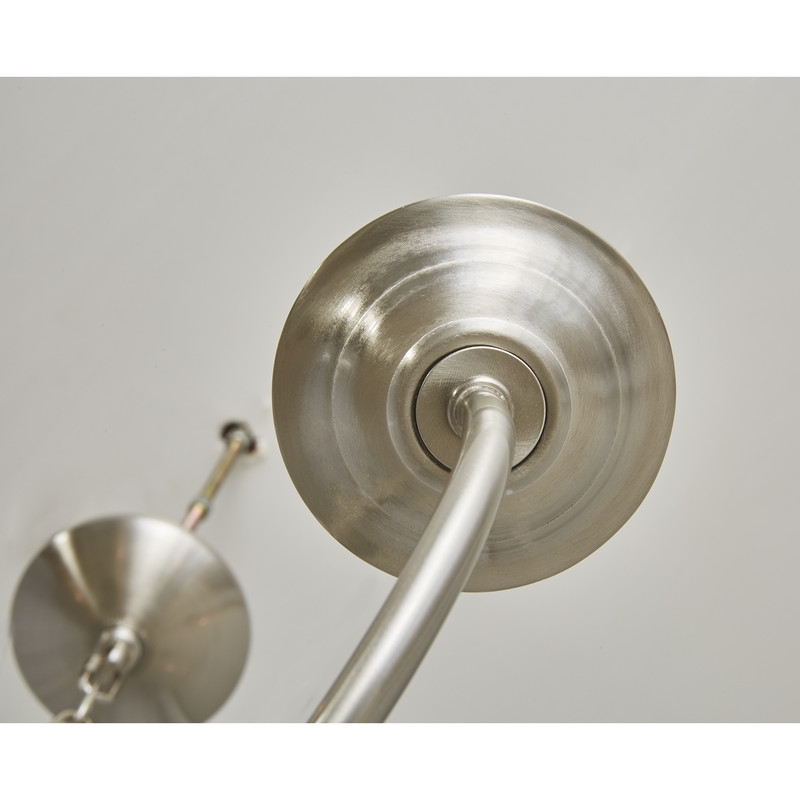 Beaumont Lane Contemporary 6 Light Brushed Nickel Chandelier