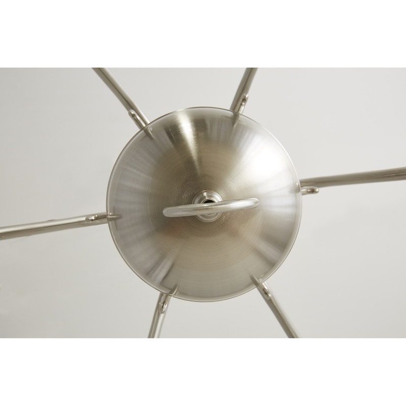 Beaumont Lane Contemporary 6 Light Brushed Nickel Chandelier