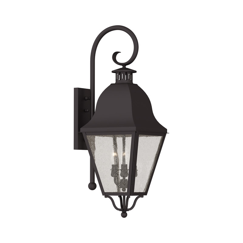 Beaumont Lane Contemporary 3 Light Bronze Outdoor Wall Lantern