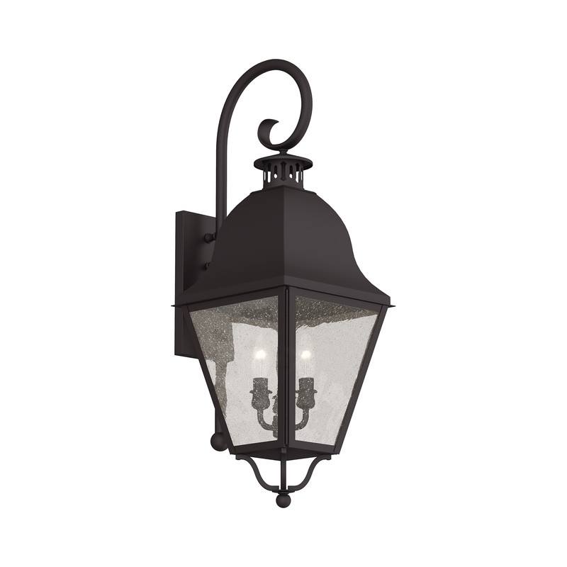 Beaumont Lane Contemporary 3 Light Bronze Outdoor Wall Lantern