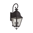 Beaumont Lane Contemporary 3 Light Bronze Outdoor Wall Lantern