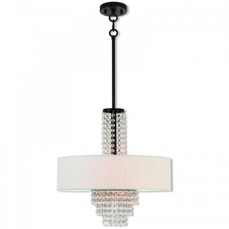 Beaumont Lane Contemporary 4 Light Pendant Light in English Bronze