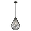 Beaumont Lane 1-Light Farmhouse Metal Single Pendant in Black