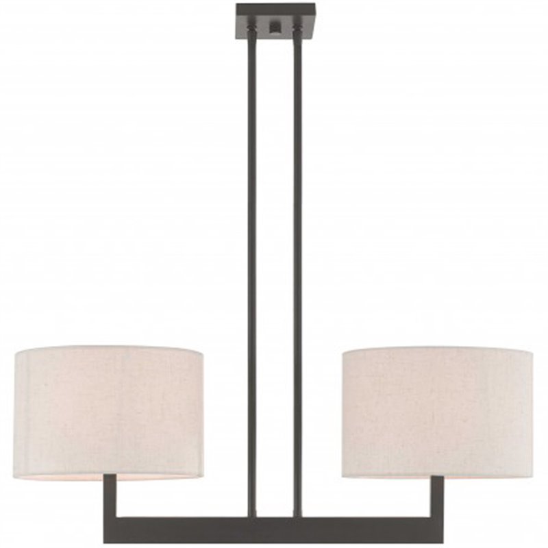 Beaumont Lane Contemporary 2 Light Linear Chandelier in Bronze