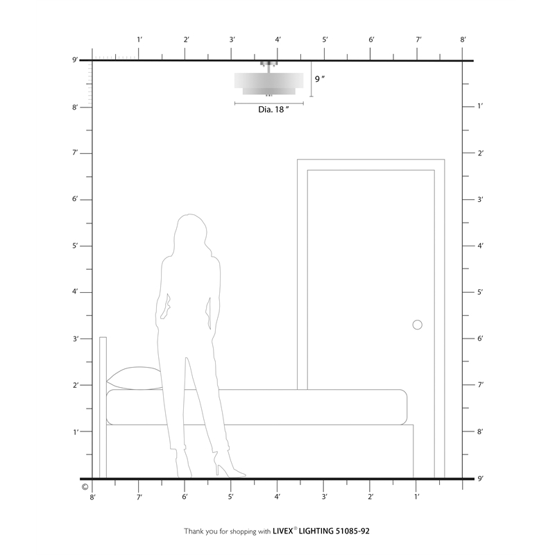 Beaumont Lane Mid-Century 4-Light Metal/Fabric Ceiling Mount in English Bronze