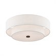 Beaumont Lane Mid-Century 4-Light Metal/Fabric Ceiling Mount in English Bronze