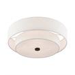 Beaumont Lane Mid-Century 4-Light Metal/Fabric Ceiling Mount in English Bronze