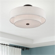 Beaumont Lane Mid-Century 4-Light Metal/Fabric Ceiling Mount in English Bronze