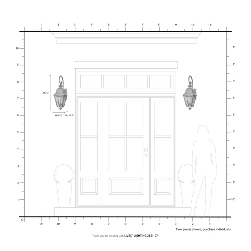 Beaumont Lane Contemporary 2 Light Bronze Outdoor Wall Lantern